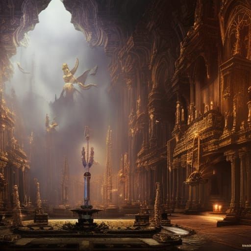 Epic Divine Being in Digital Matte Painting