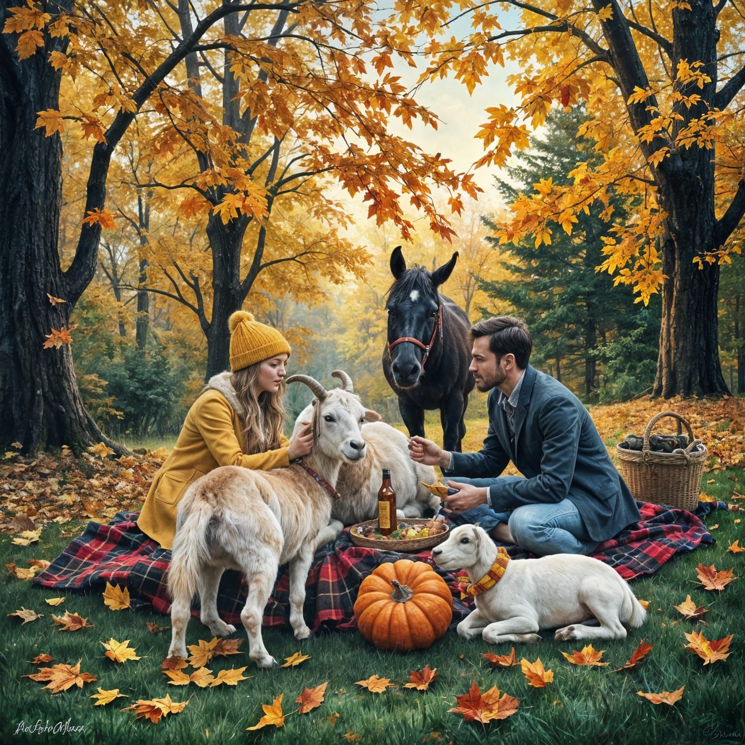 Impressionist Picnic at Golden Hour