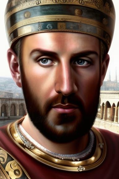 Photorealistic Portrait of Roman Emperor Sponsian