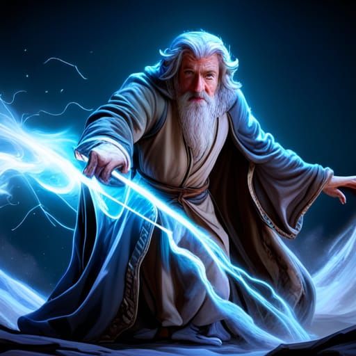 Epic Wizard Battle: 3D Render in HD