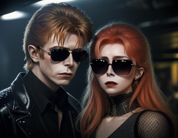 Vampire Couple Hiding in Dark Underground Bar