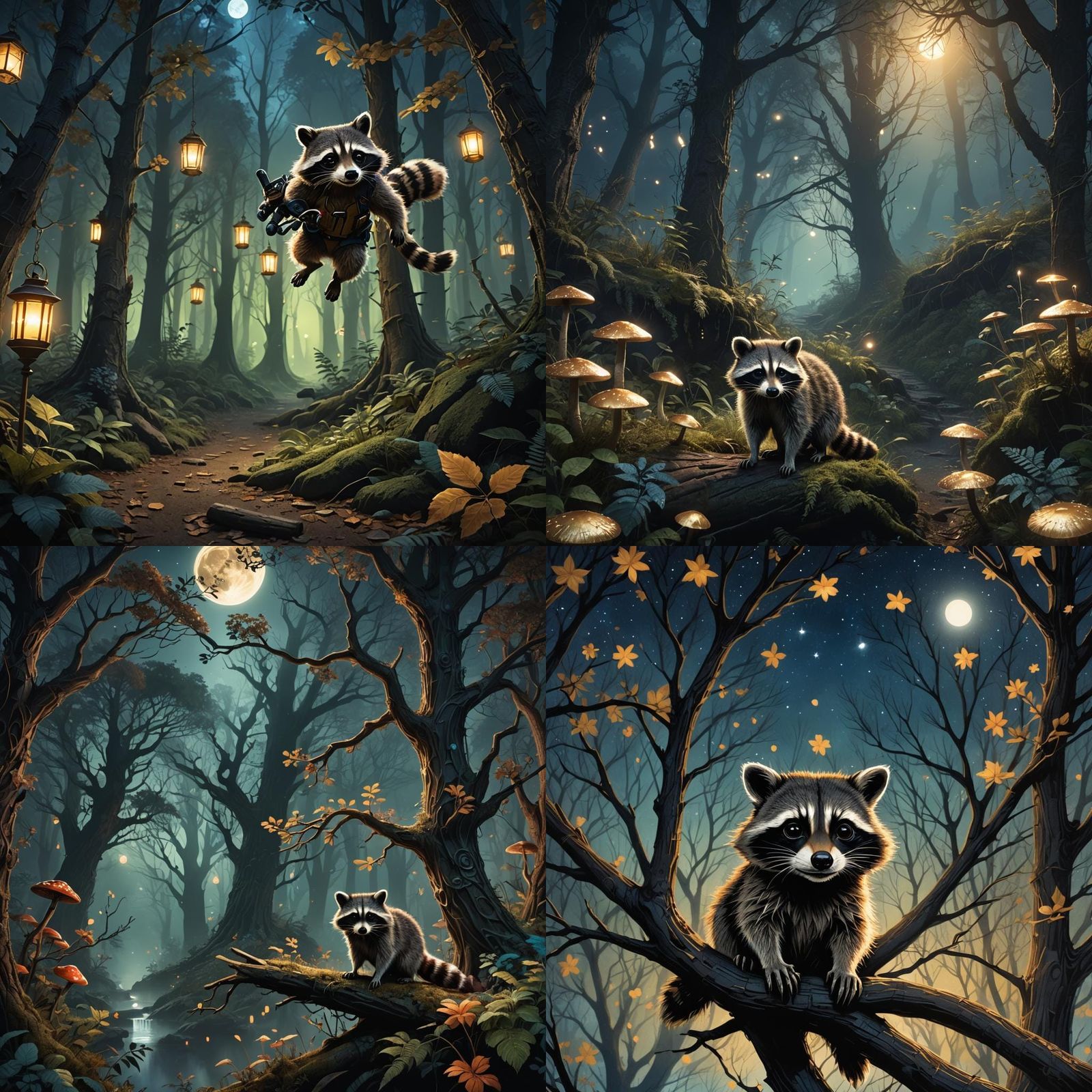 The Clever Raccoon: Detailed Matte Painting