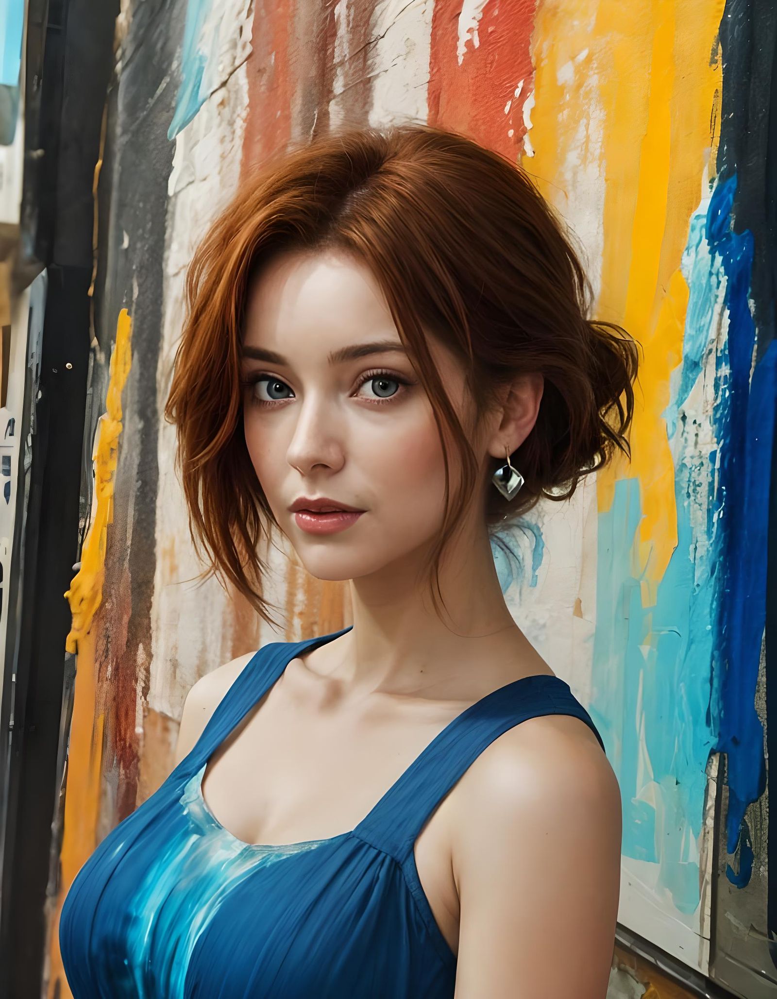 Impressionistic Portrait of a Woman in Impasto Style