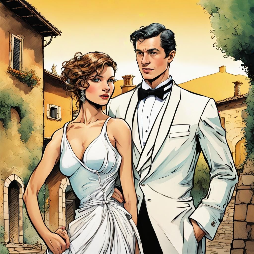 « Cette façon que tu avais de te serrer
Contre le revers de mon smoking blanc cassé… »