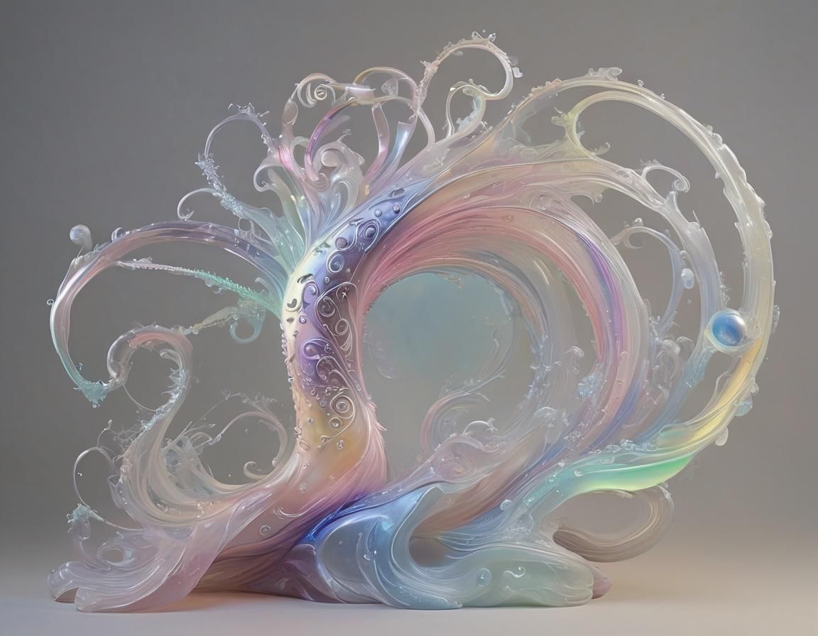 Opalescent Psychedelic Sculpture: Cosmic Serenade
