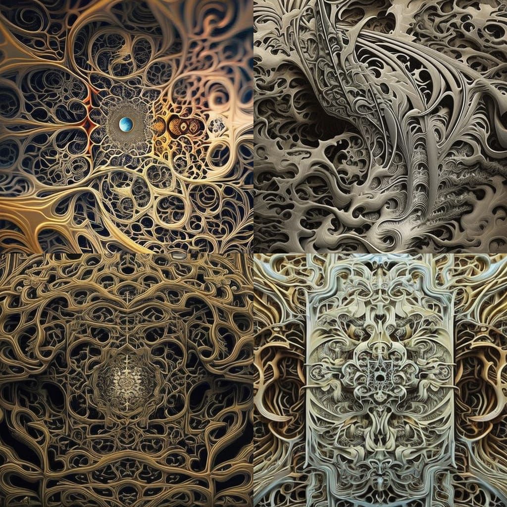 Intricate Fractal Art of a Young Demon