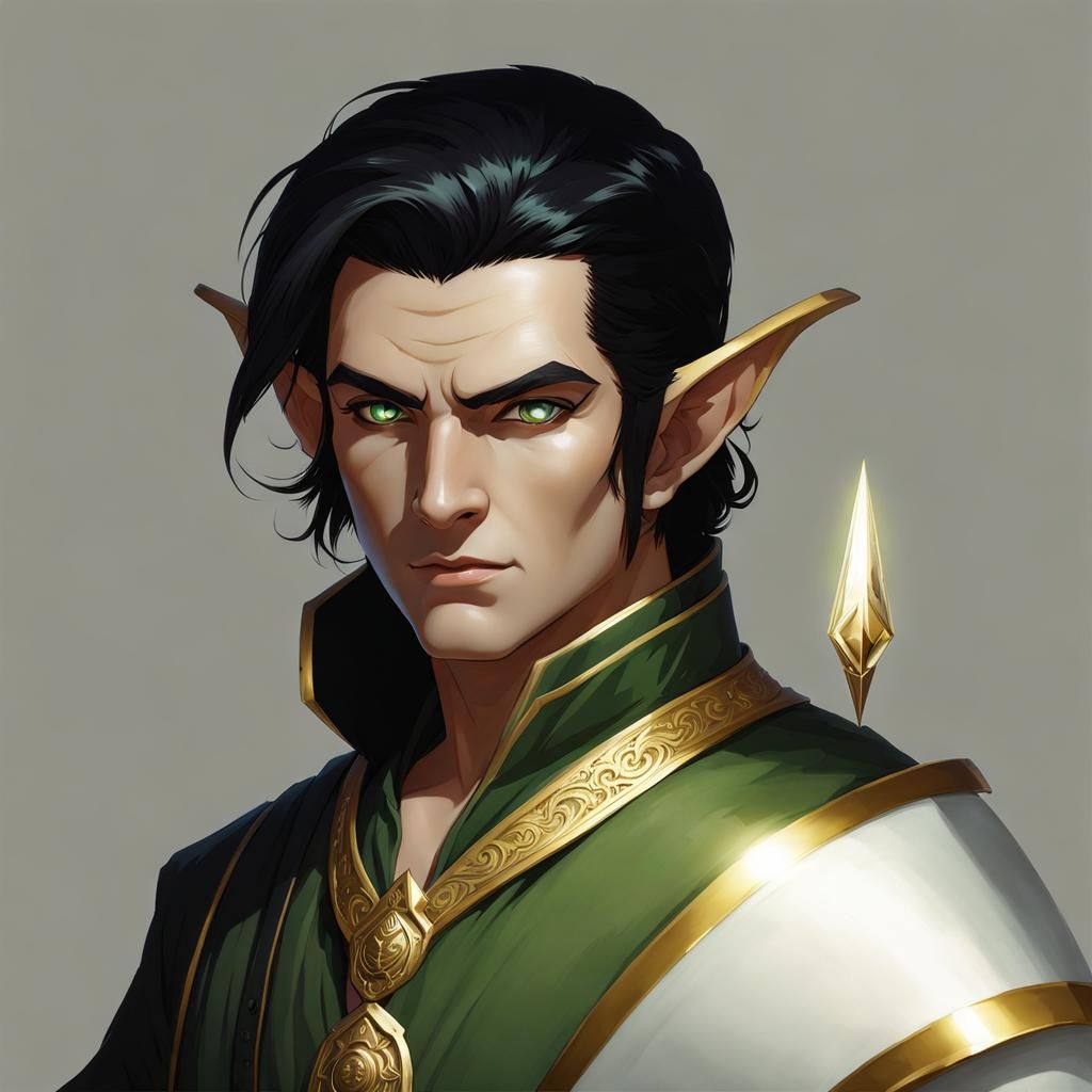 Halfling Sorcerer with Mask, Fantasy Portrait