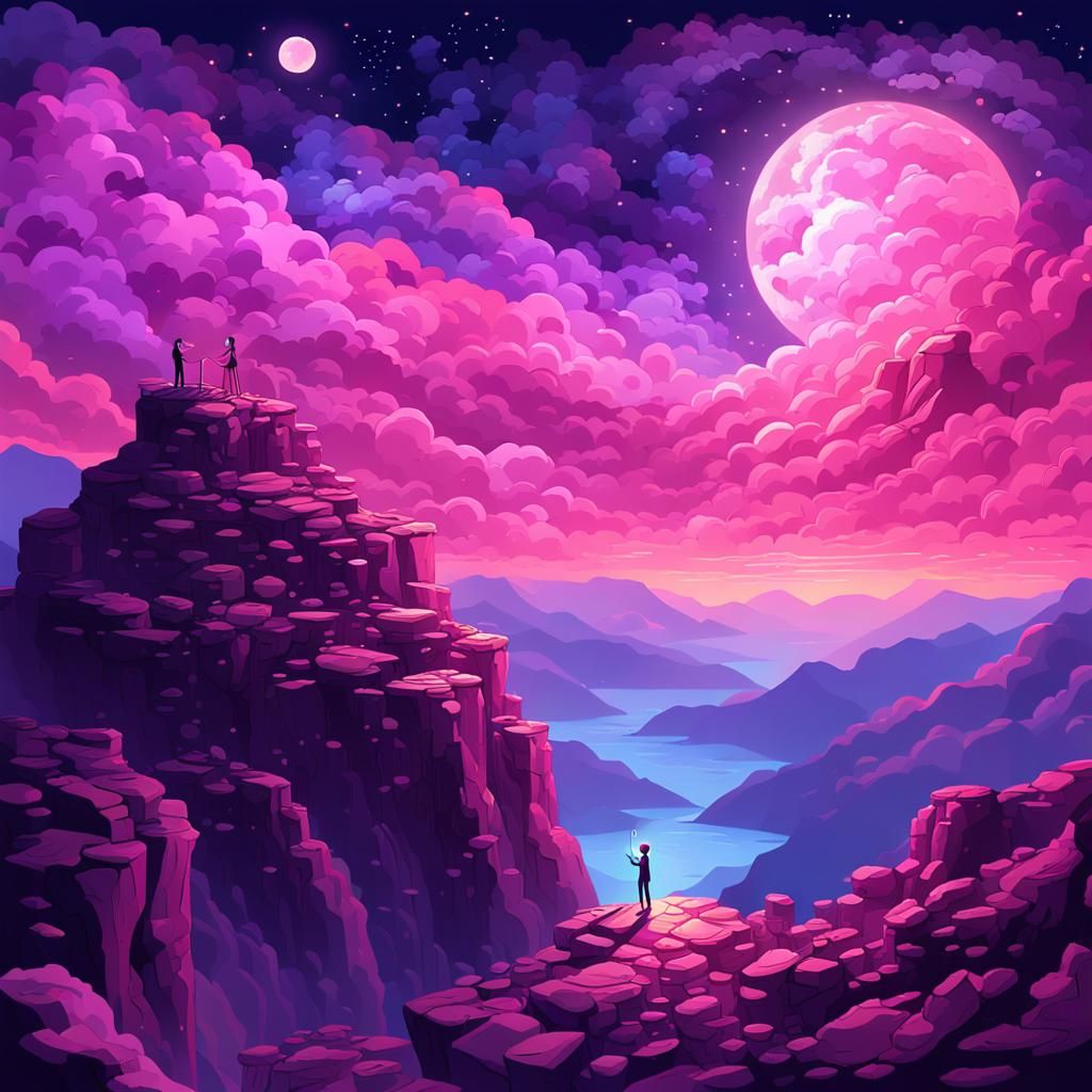 Surreal Pixel Art Guru Enchants Stars