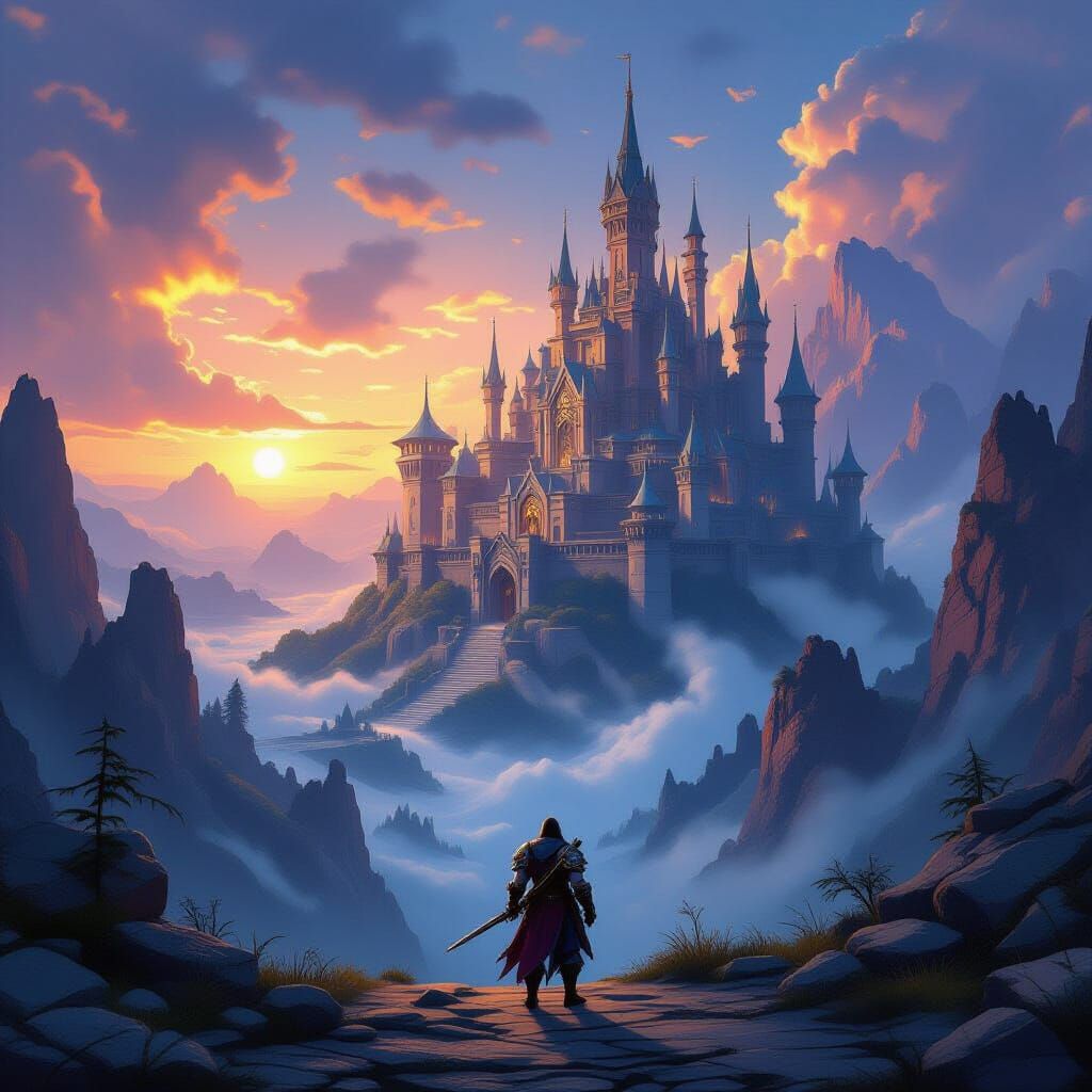 Epic World of Warcraft Landscape Digital Matte Painting