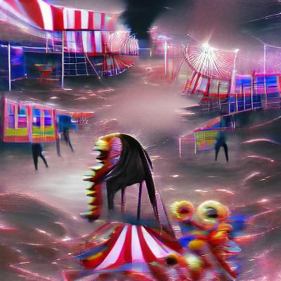Eerie Carnival Nightmare Generated by AI