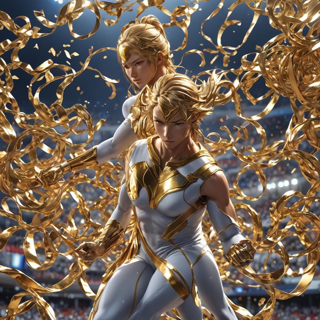 Olympic Gold Medal in Anime Style