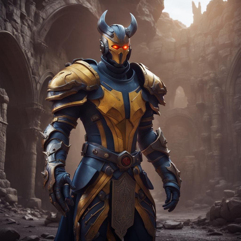Medieval Cyclops Knight in Armor Concept Art