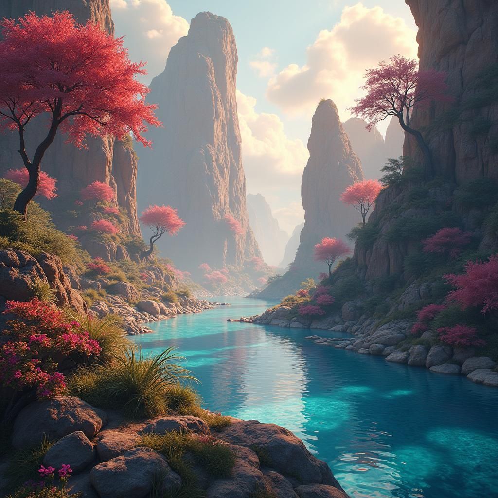 Fantastical Environment Art in Unreal Engine 5 Style