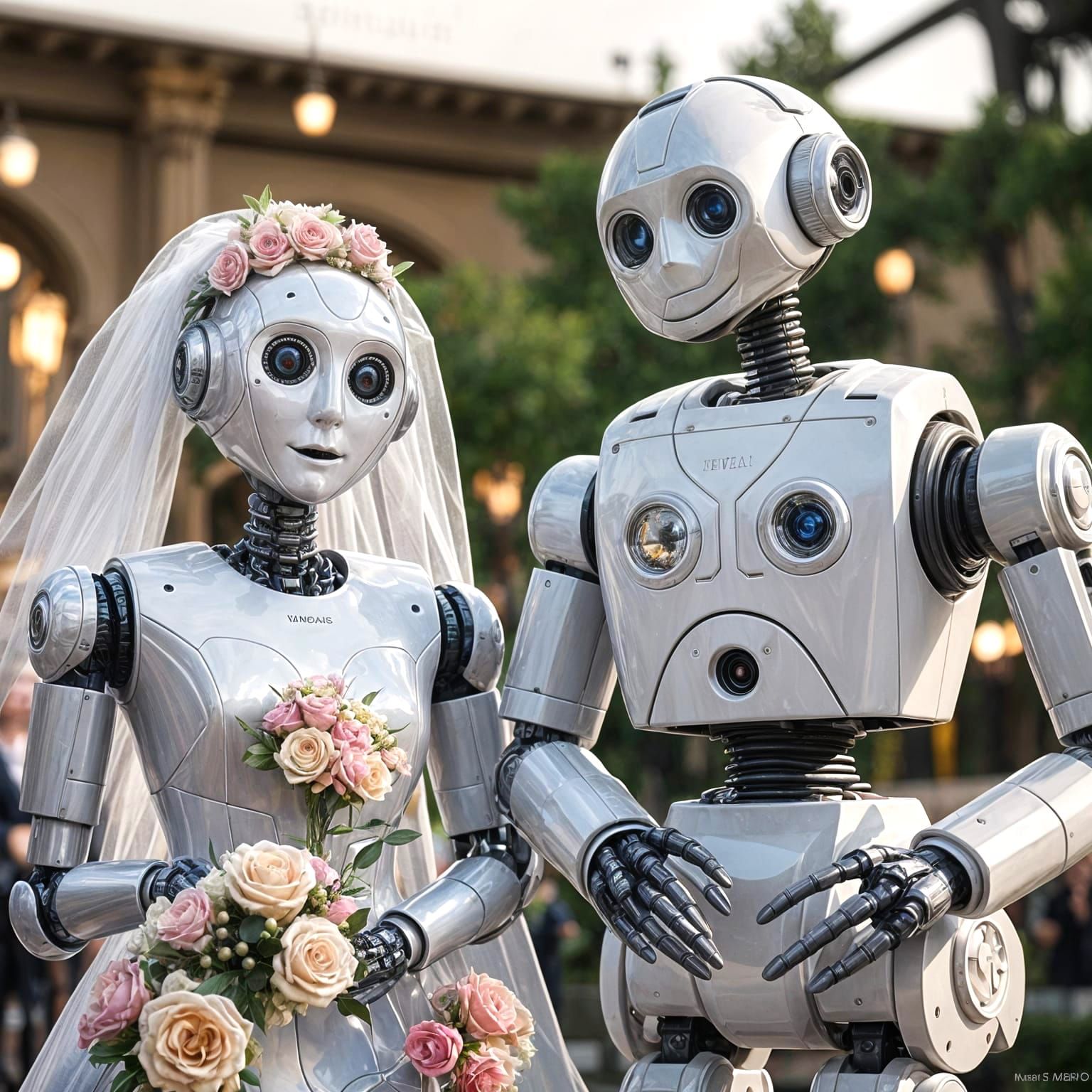Robots wedding at Las Vegas Eiffel Tower