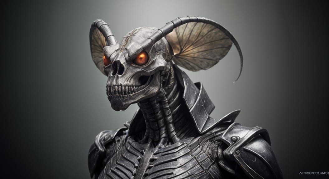 Detailed Skeleton Insect Portrait in Unreal Engine 5