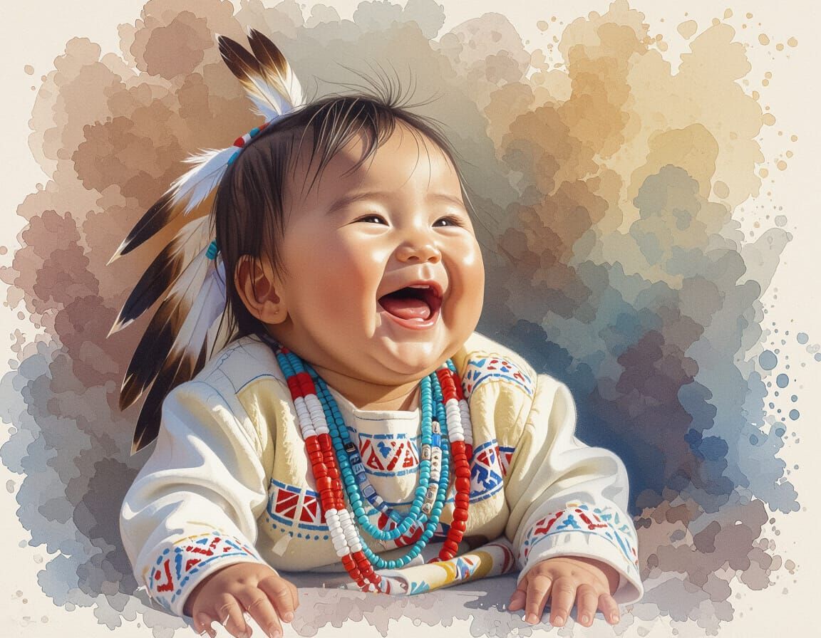 Baby's First Laugh: Hyperrealistic Concept Art