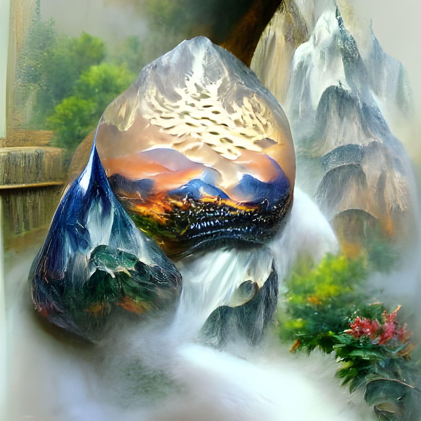 Dragon Egg in Ethereal Fantasy Landscape