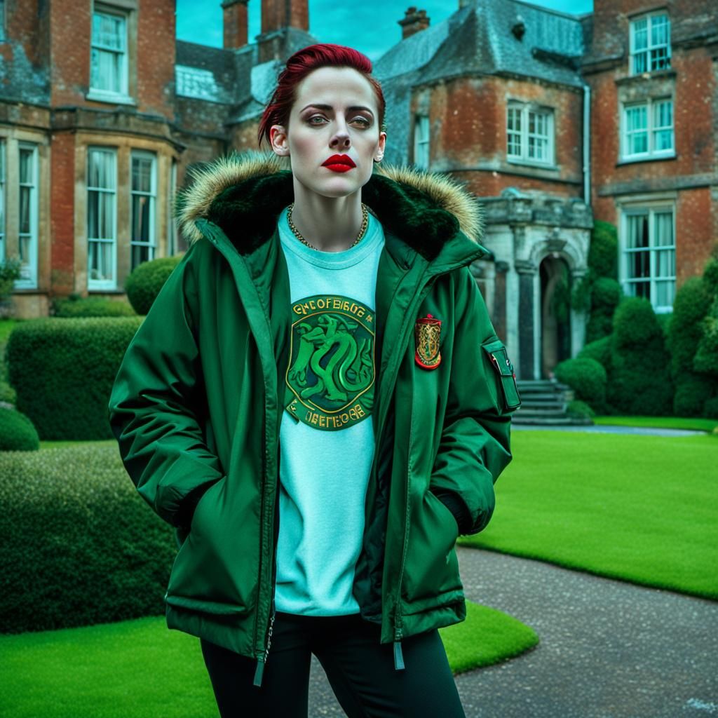 Kristen Stewart as Slytherin Mean Girl: Hyperrealistic Photo