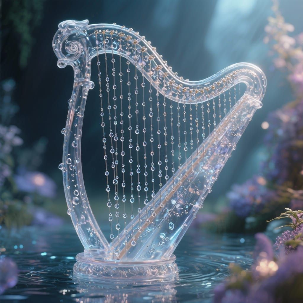 Fairytale Harp With Water Filled Structure