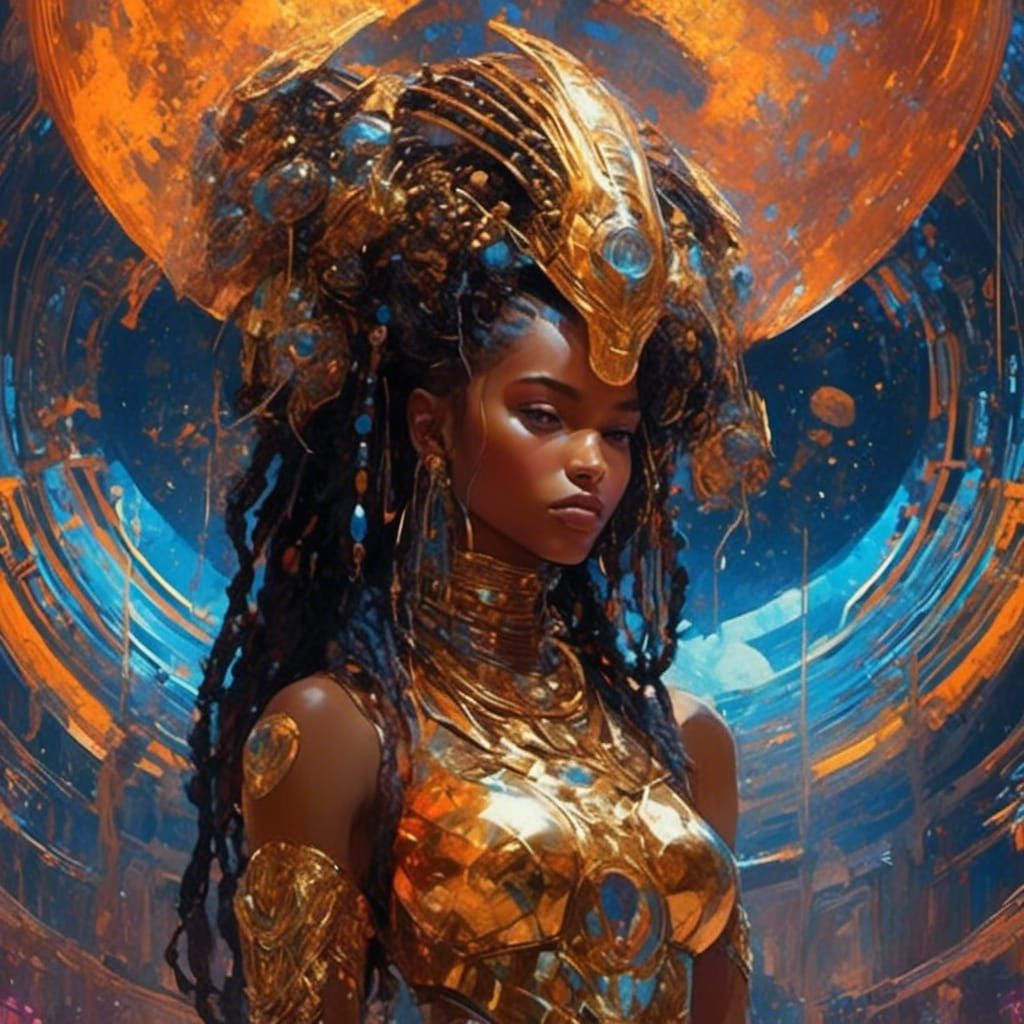 Sad Gladiator in Spaceship Gym Double Exposure