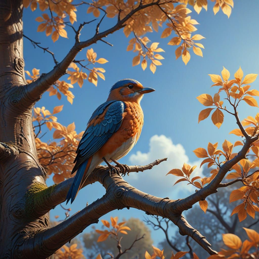 Summer Fantasy on a Winter Tree