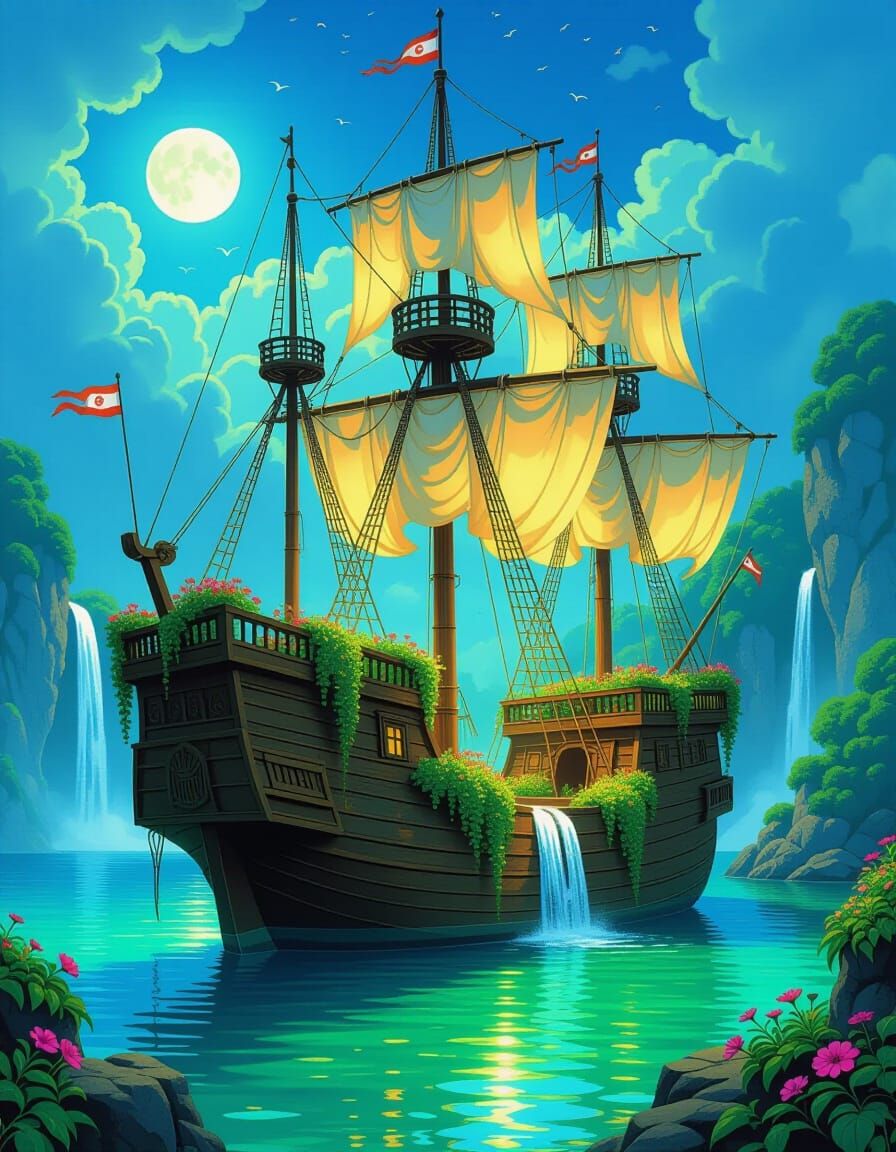 Lush Garden Ship in Emerald Cove: Gurney Style