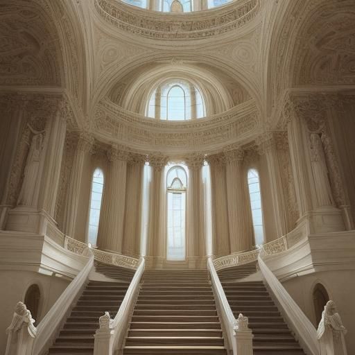 Stairway to Heaven with Angels and Christ