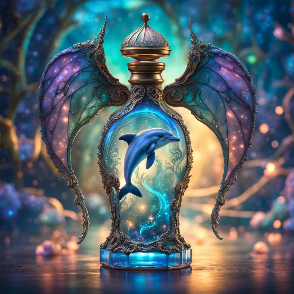 "Intricate gorgeous detailed bioluminescent magical and drea...