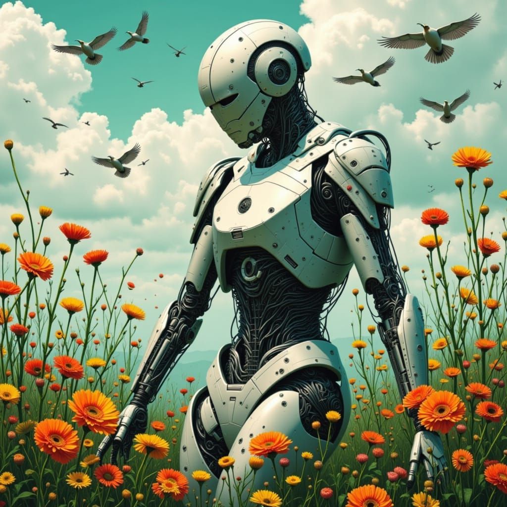 <lora:Cyborgmania:1.0> <lora:Smithsonian Spring:1.0><lora:Ea...