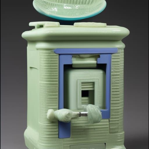 Surreal Chewing Gum Workman in Brave New World Style