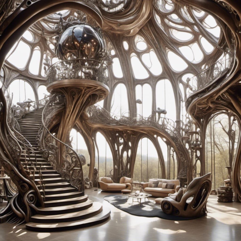 Majestic Eagle's Nest: A Detailed Digital Rendering