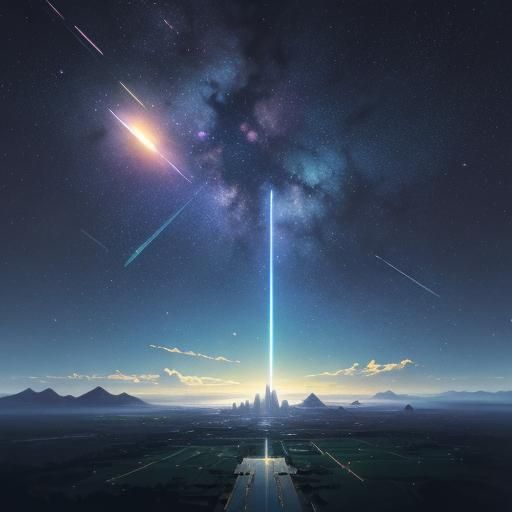 Space Beacon in Studio Ghibli Anime Style