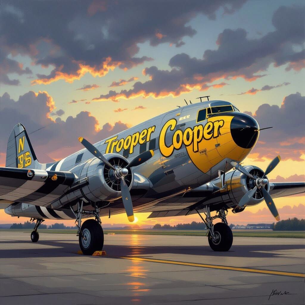 D-Day C-47 Skytrain with Pin-Up Nose Art