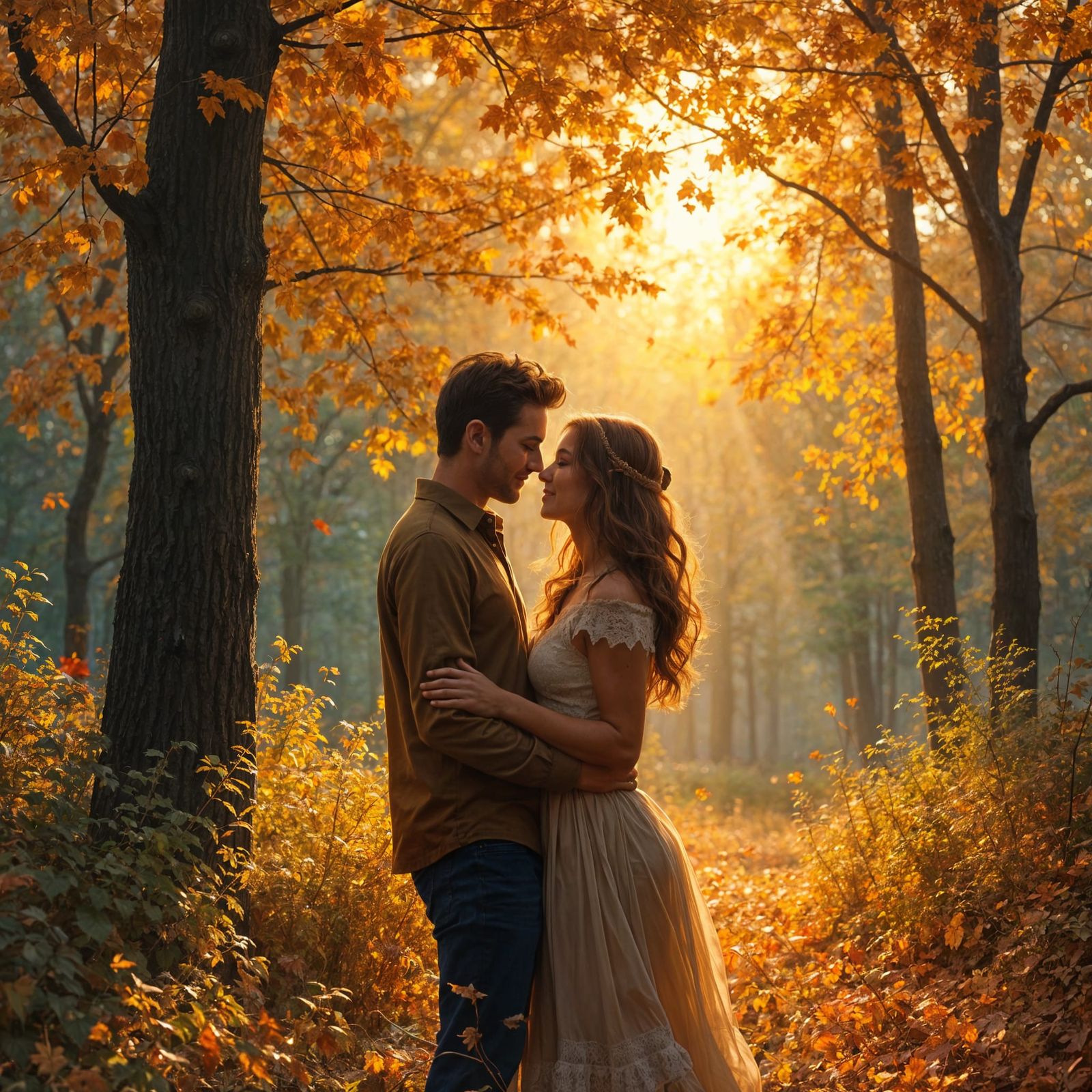 Cozy Autumn Date: Warm Colors and Seasonal Charm