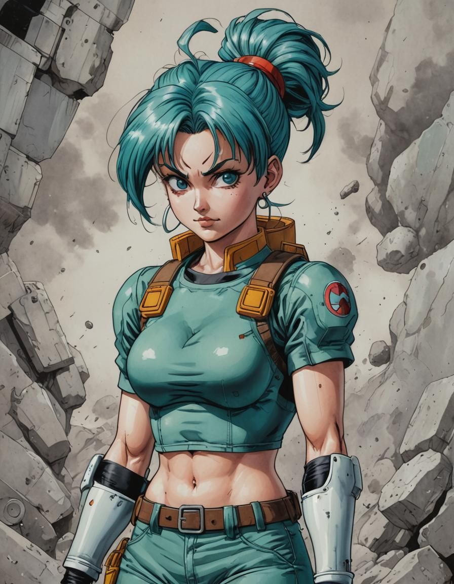 Bulma Illustration in Comic Book Style