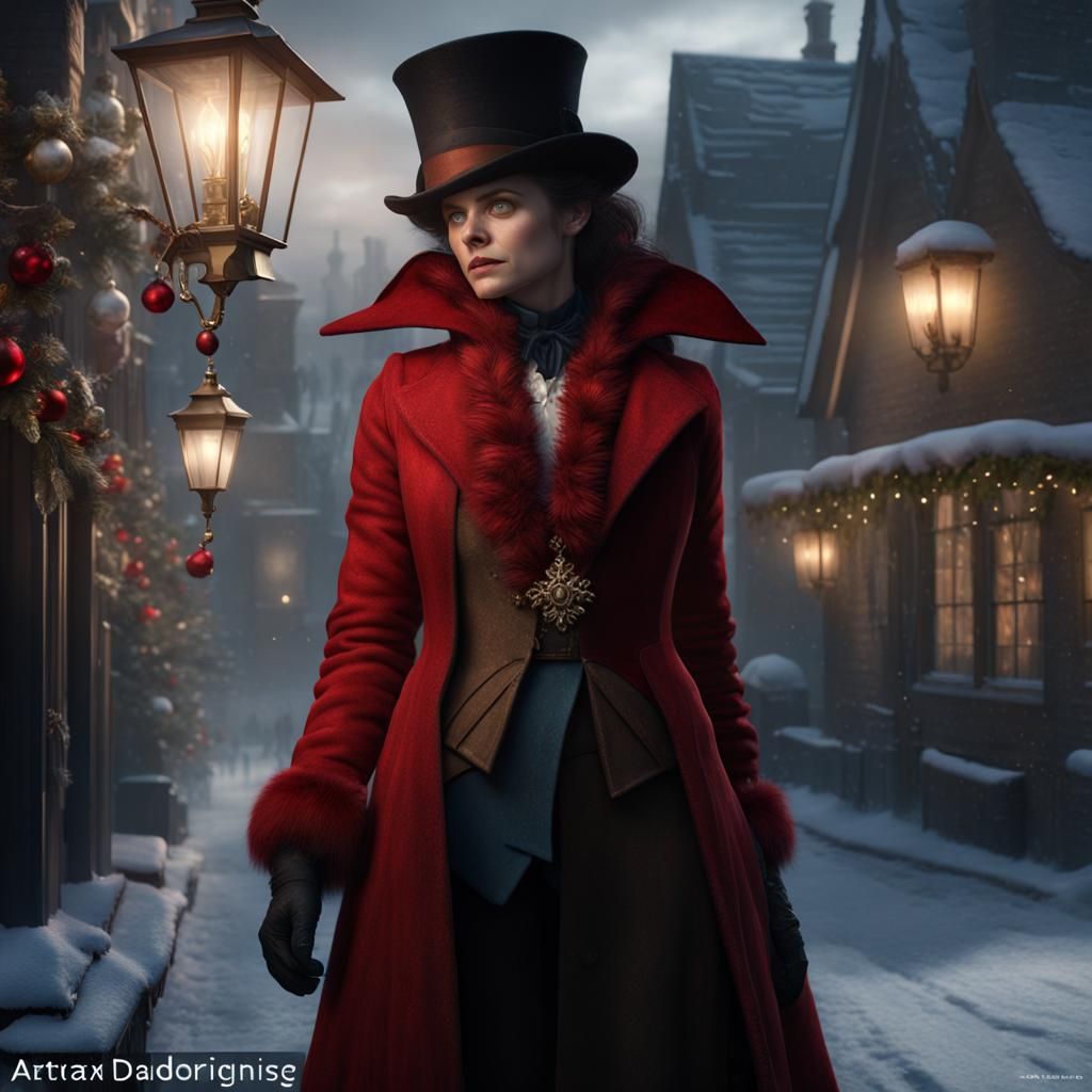 Alexandra Daddario as Scrooge: Detailed Fantasy Art