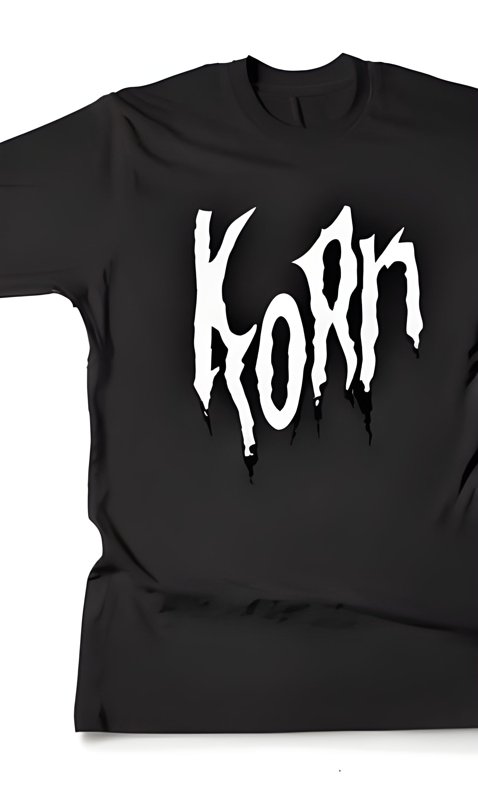Korn Logo T-Shirt: Photorealistic Mixed Media Painting