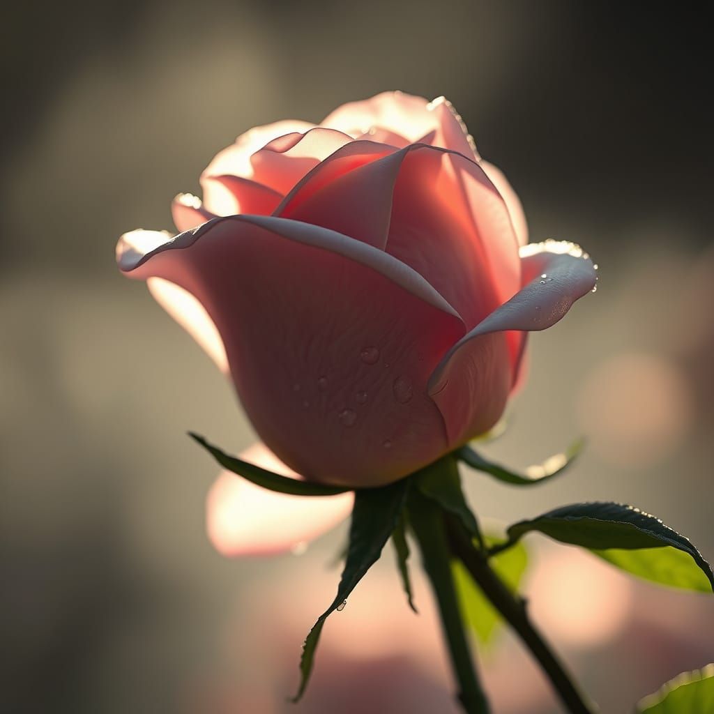 Surreal Rose Blooms in Soft, Cinematic Light