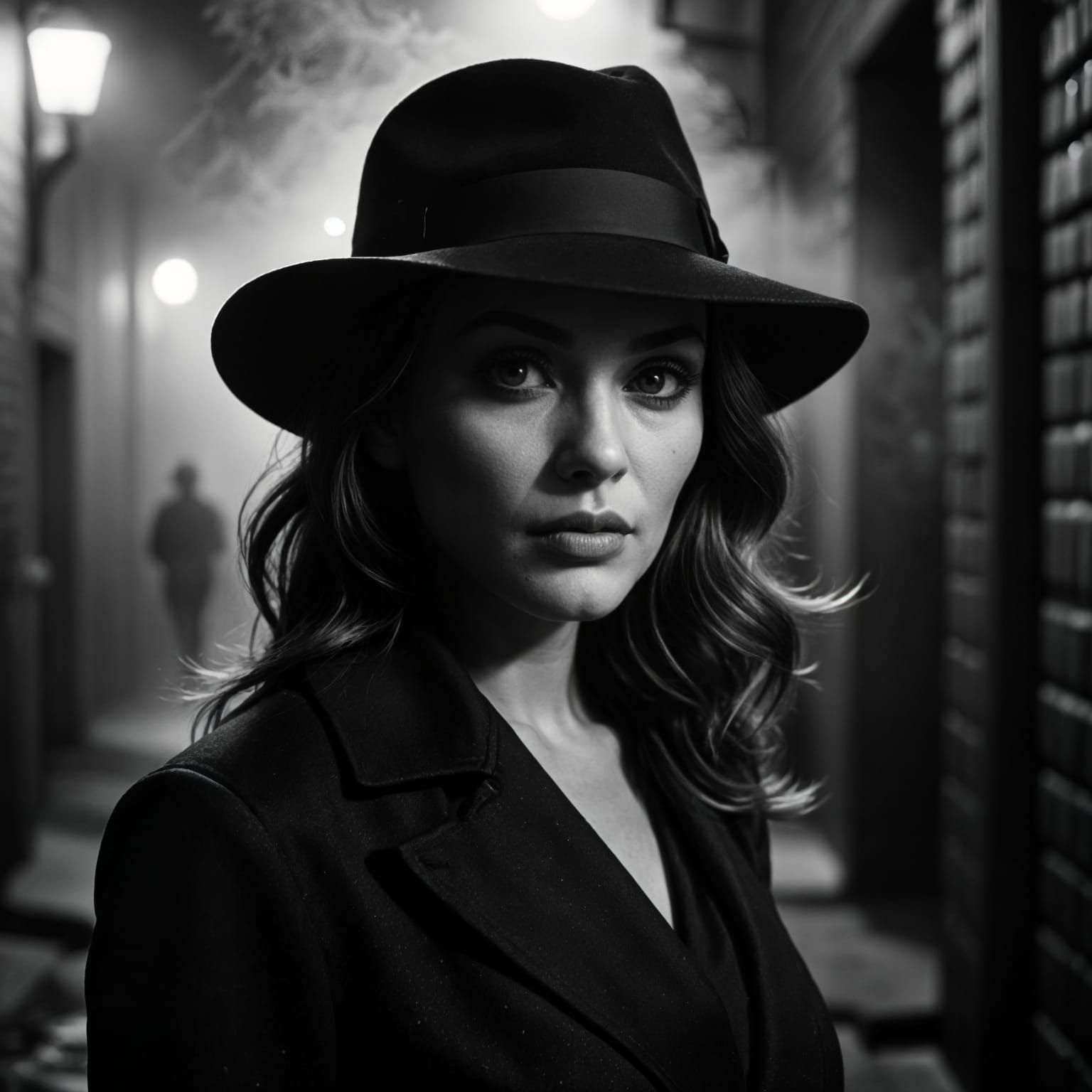 Noir Femme Fatale in Gritty Detective Film
