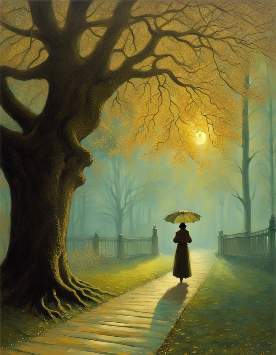 Surreal Landscape Beyond the Sun in Velvet Painting Style