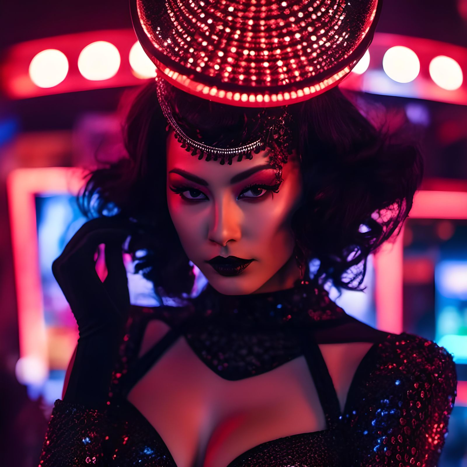 Geisha Goth Fusion: Dancing in Sequins