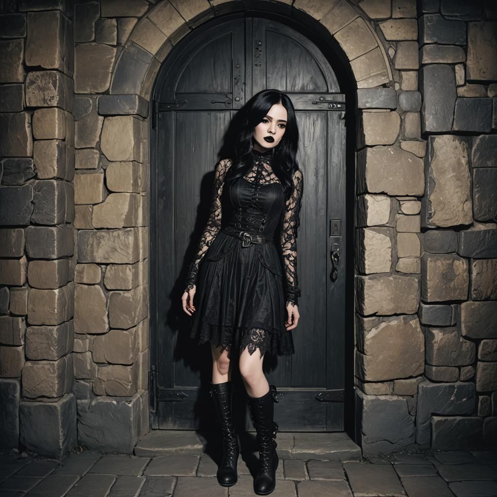 Gothic Woman in Dark Fantasy Concept Art