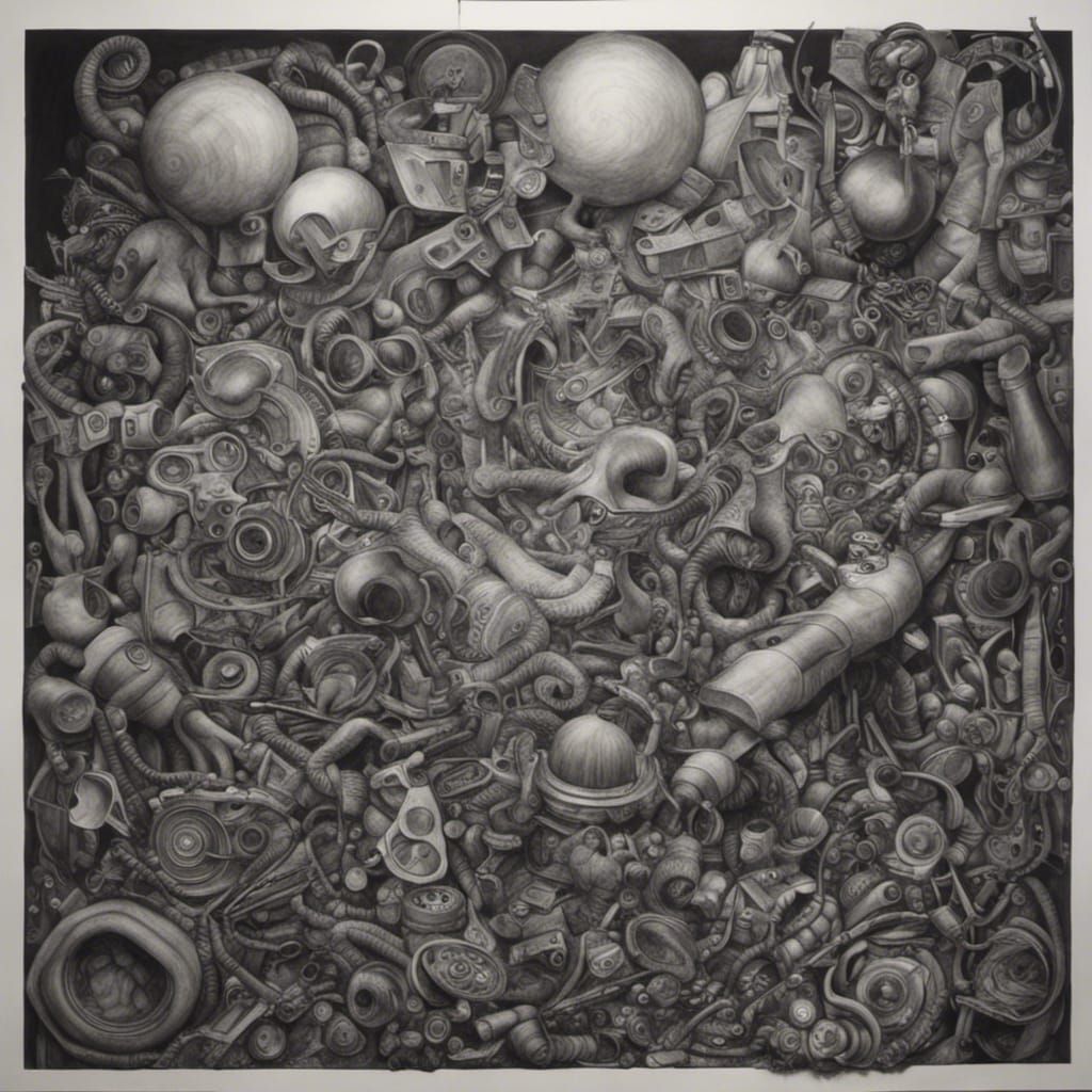 Hyperdetailed Charcoal Drawing of a Dreamscape