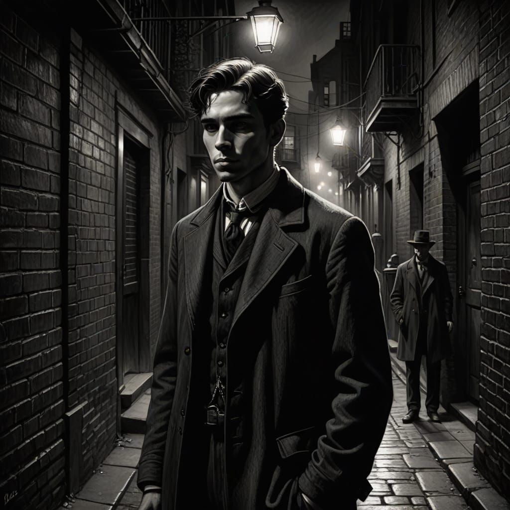 Elegant Young Man in Dramatic Chiaroscuro