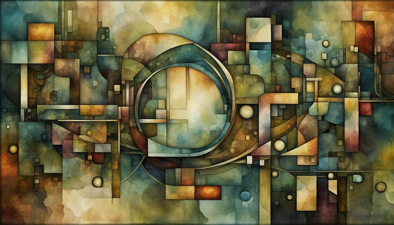 Geometric Abstraction with Art Nouveau Elements