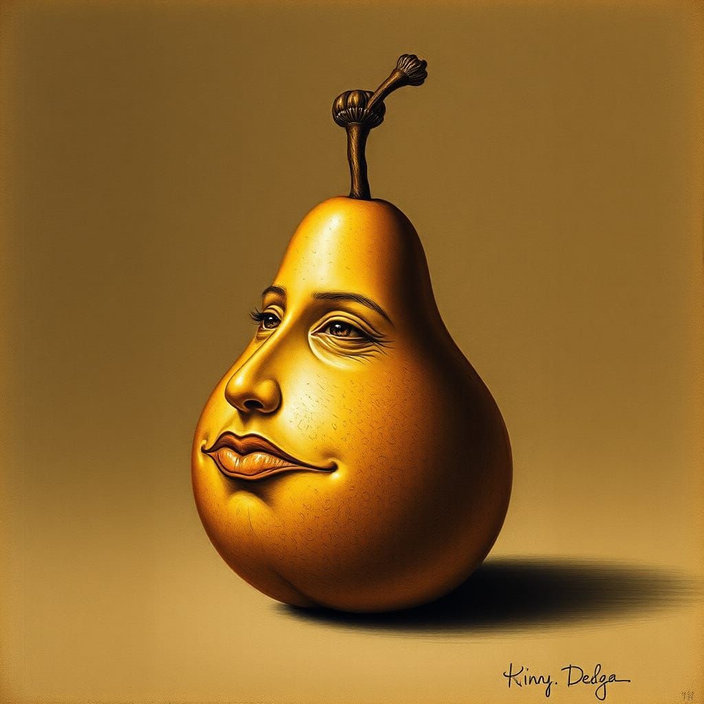 Regal Renaissance Pear in Golden Light