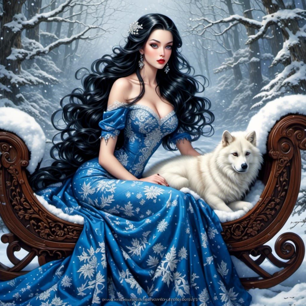 Batik Winter Beauty in Snowy Landscape