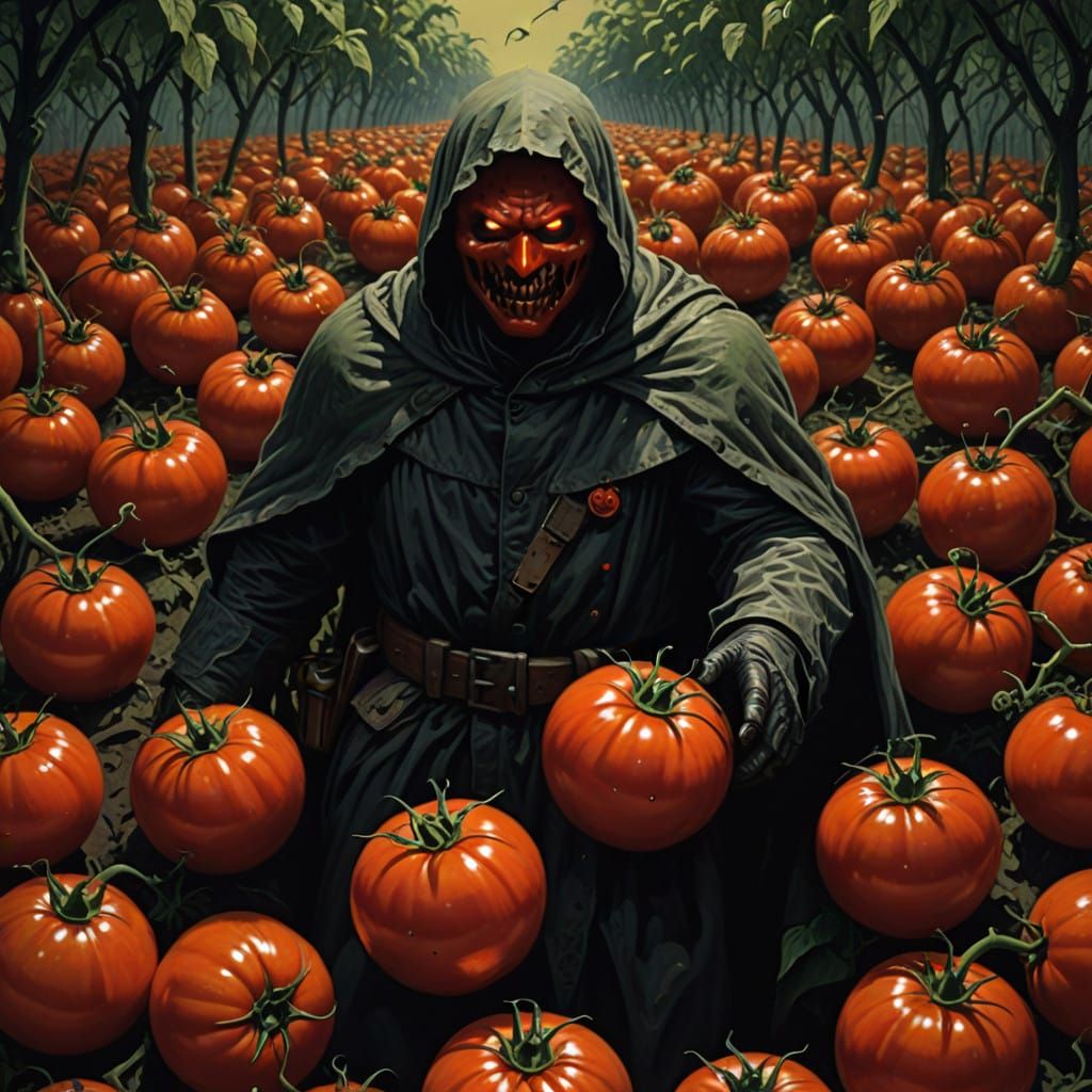 Tomato Invasion in Dark Sinister Scene