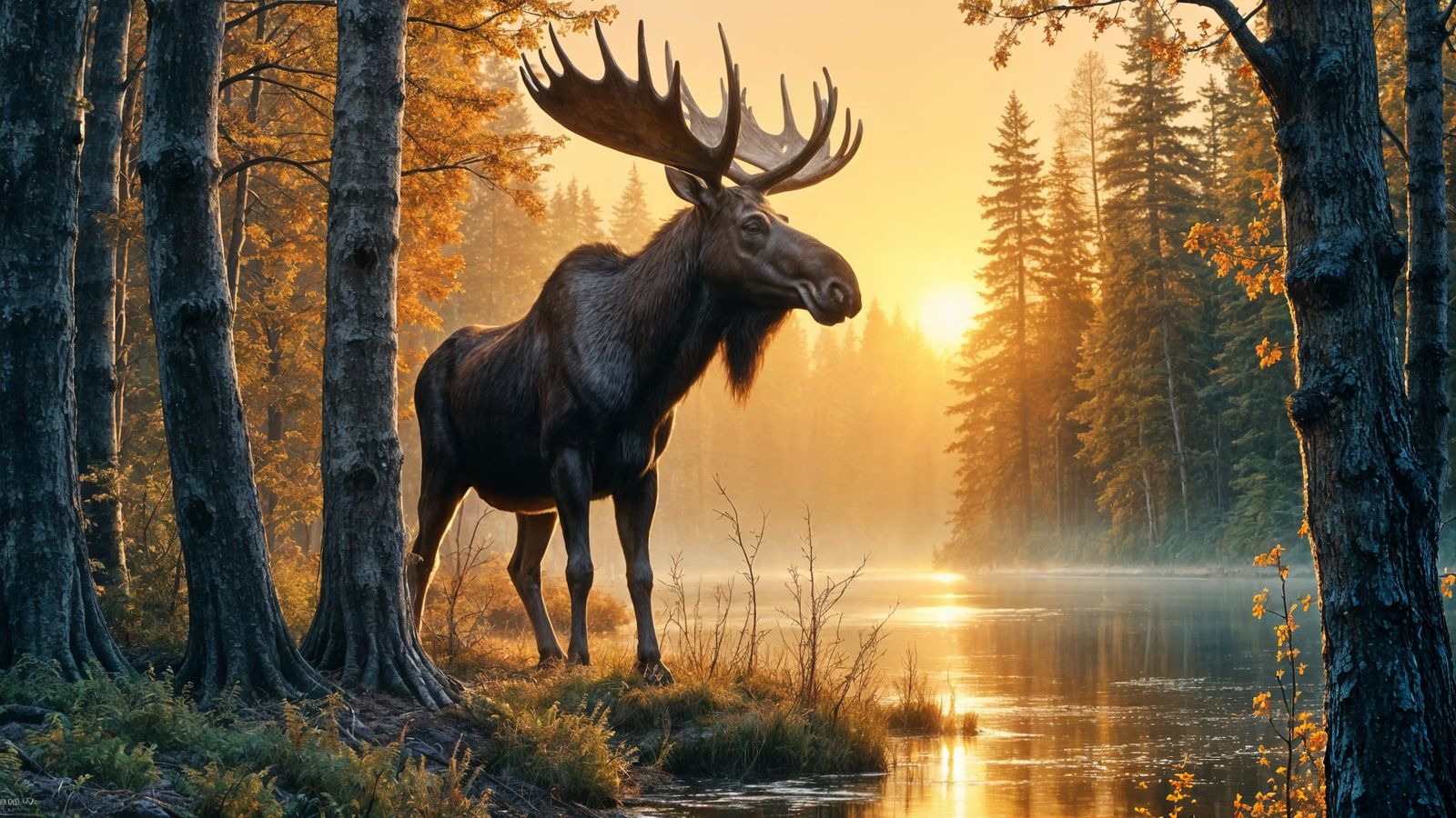 A Minnesotan Moose enjoying the water.
