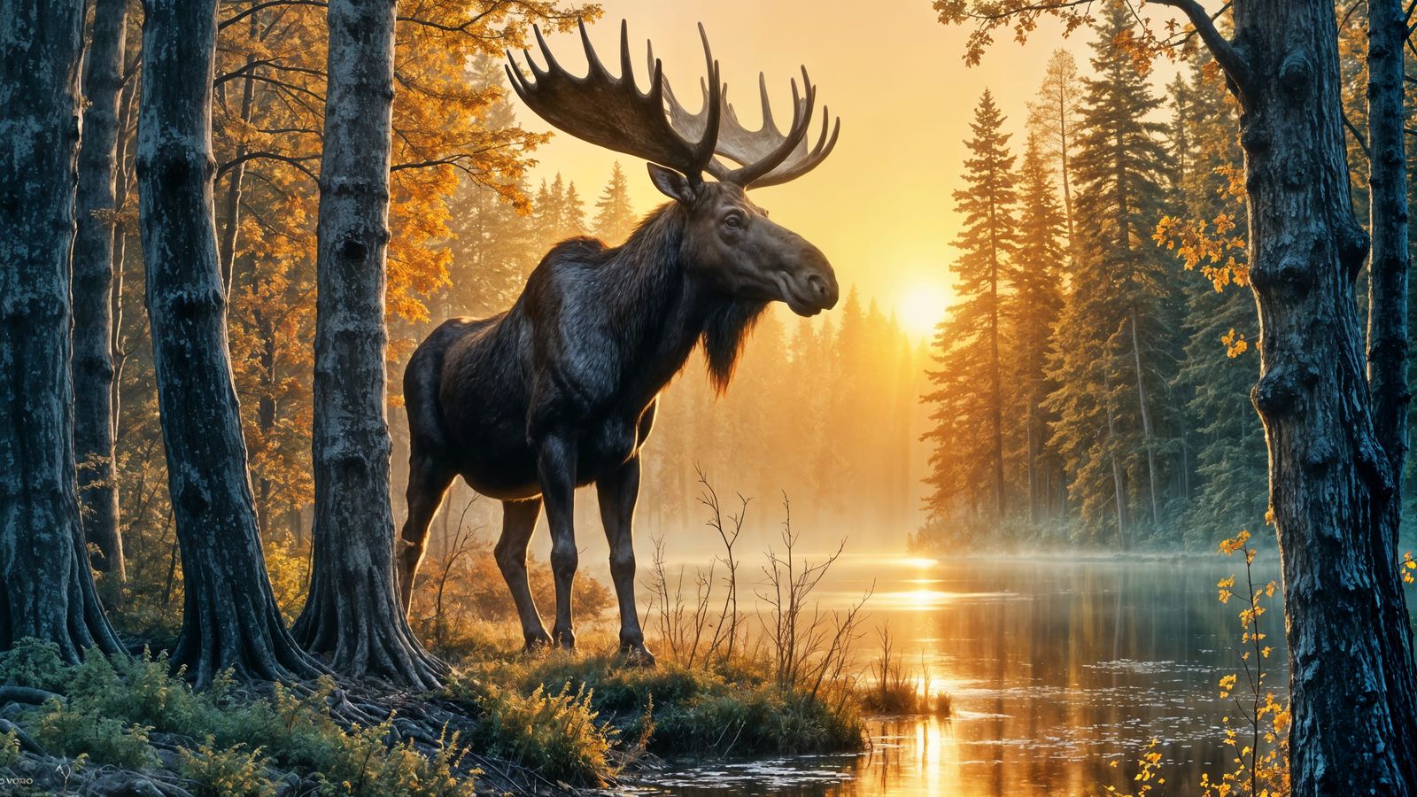 A Minnesotan Moose enjoying the water.